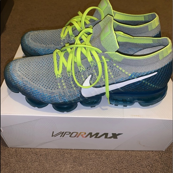Like New Mens Nike Flynit 3 Vapormax “sprite” size 10.5 - Picture 1 of 5